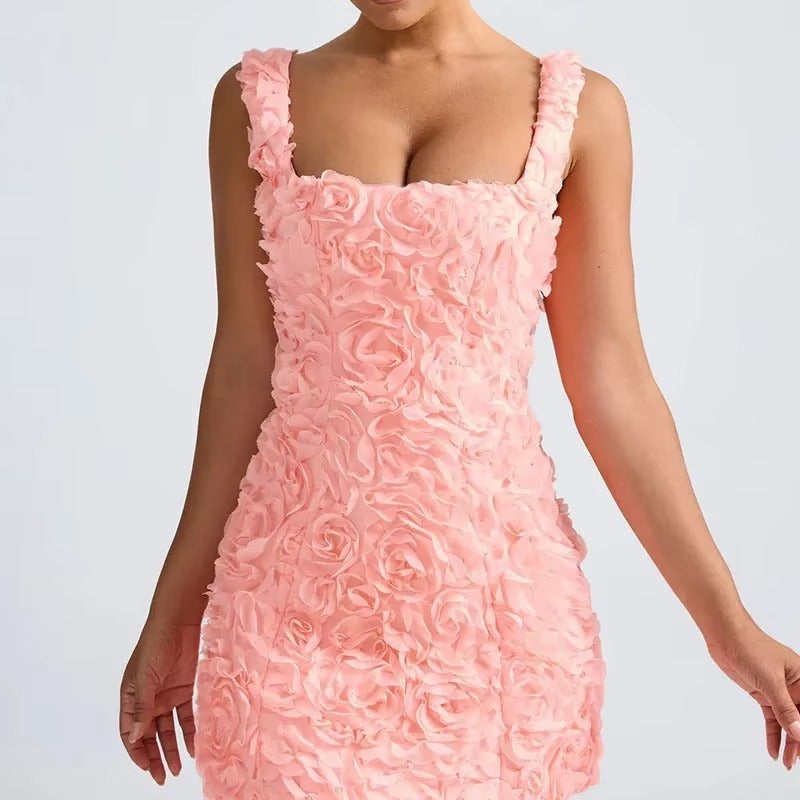Beautiful 3D Flower Dress FT066