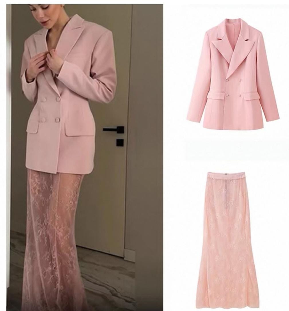 Beautiful Blazer and Skirt Set FT173