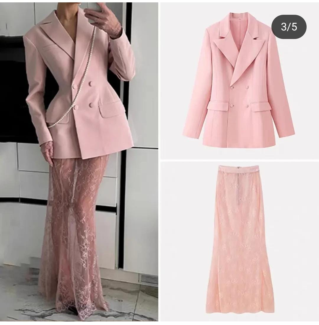 Beautiful Blazer and Skirt Set FT173