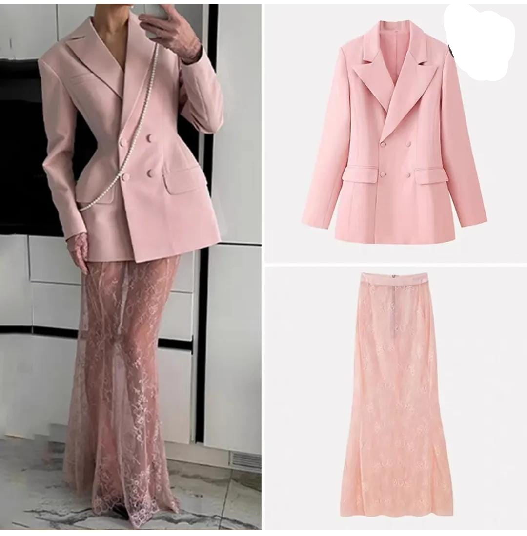 Beautiful Blazer and Skirt Set FT173