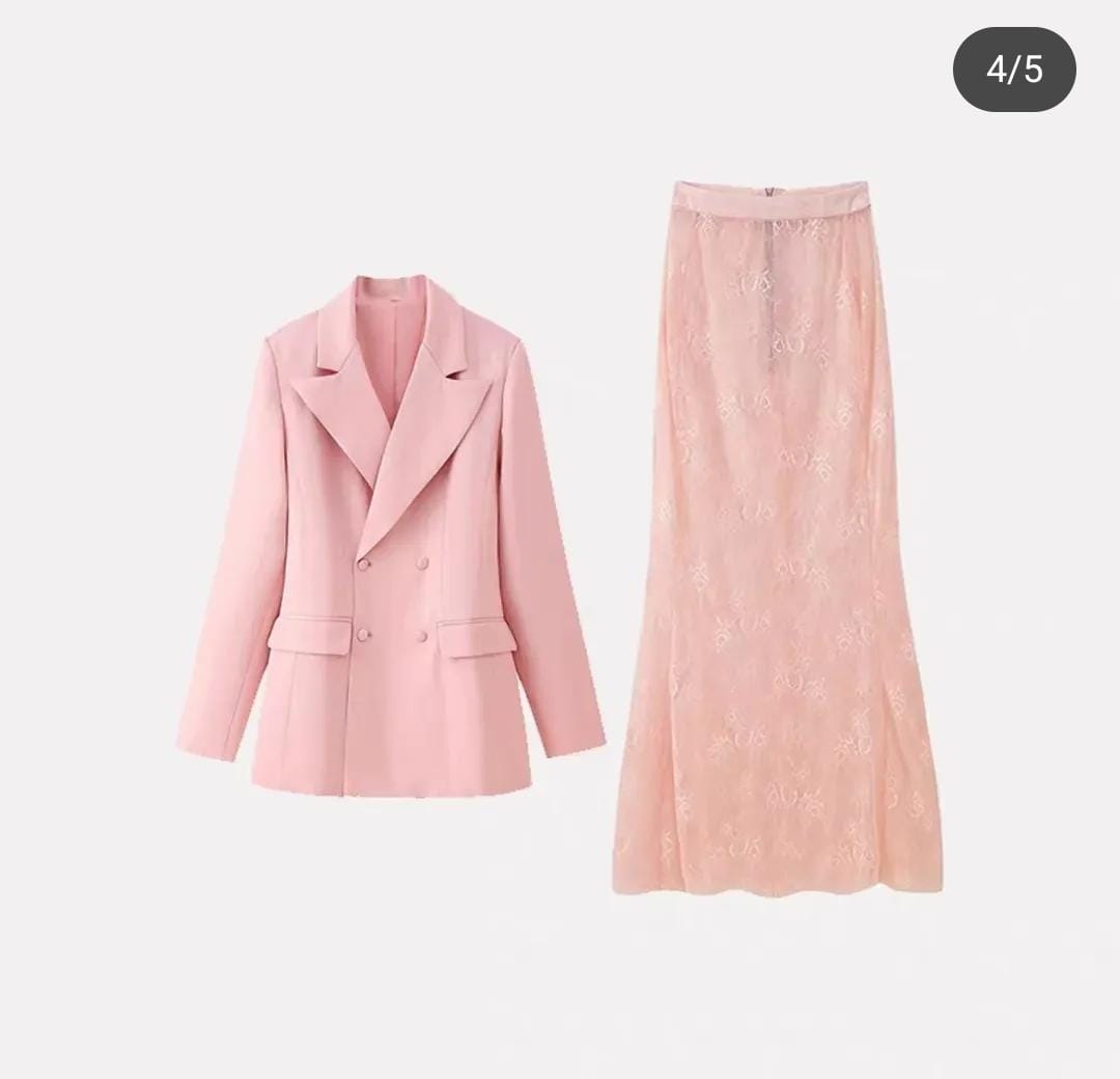 Beautiful Blazer and Skirt Set FT173
