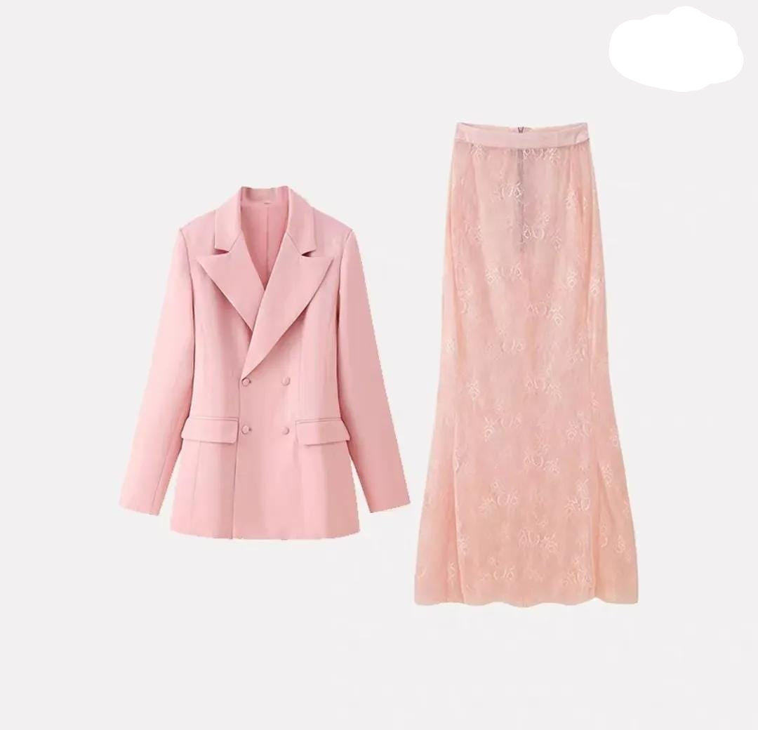 Beautiful Blazer and Skirt Set FT173