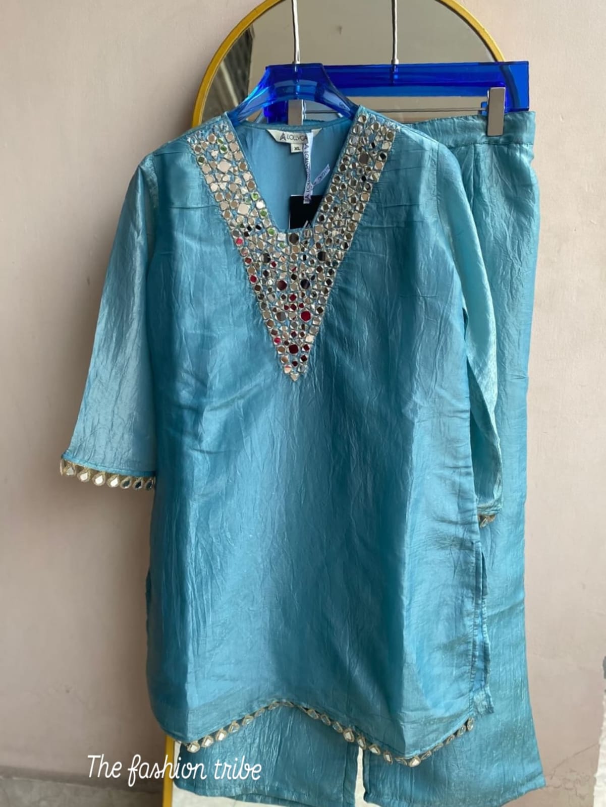 Beautiful Co-Ord Set With Mirror Work FT196