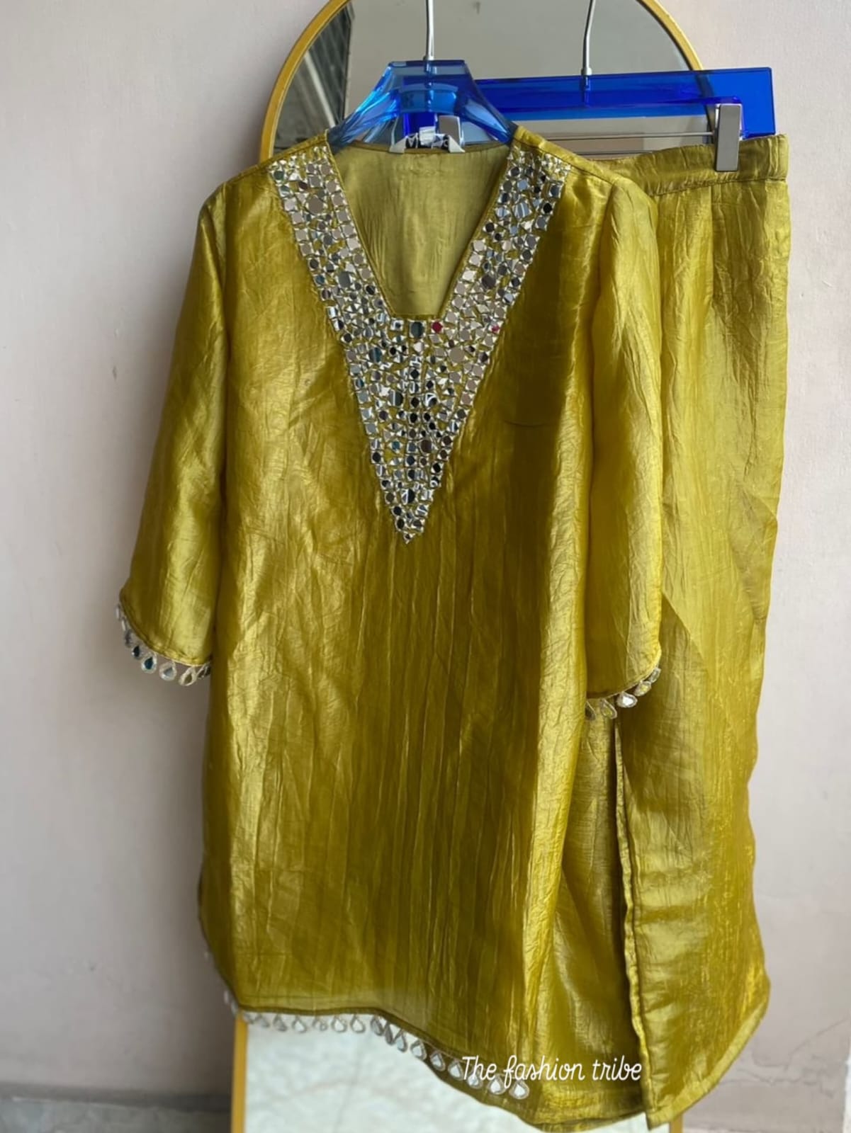 Beautiful Co-Ord Set With Mirror Work FT196
