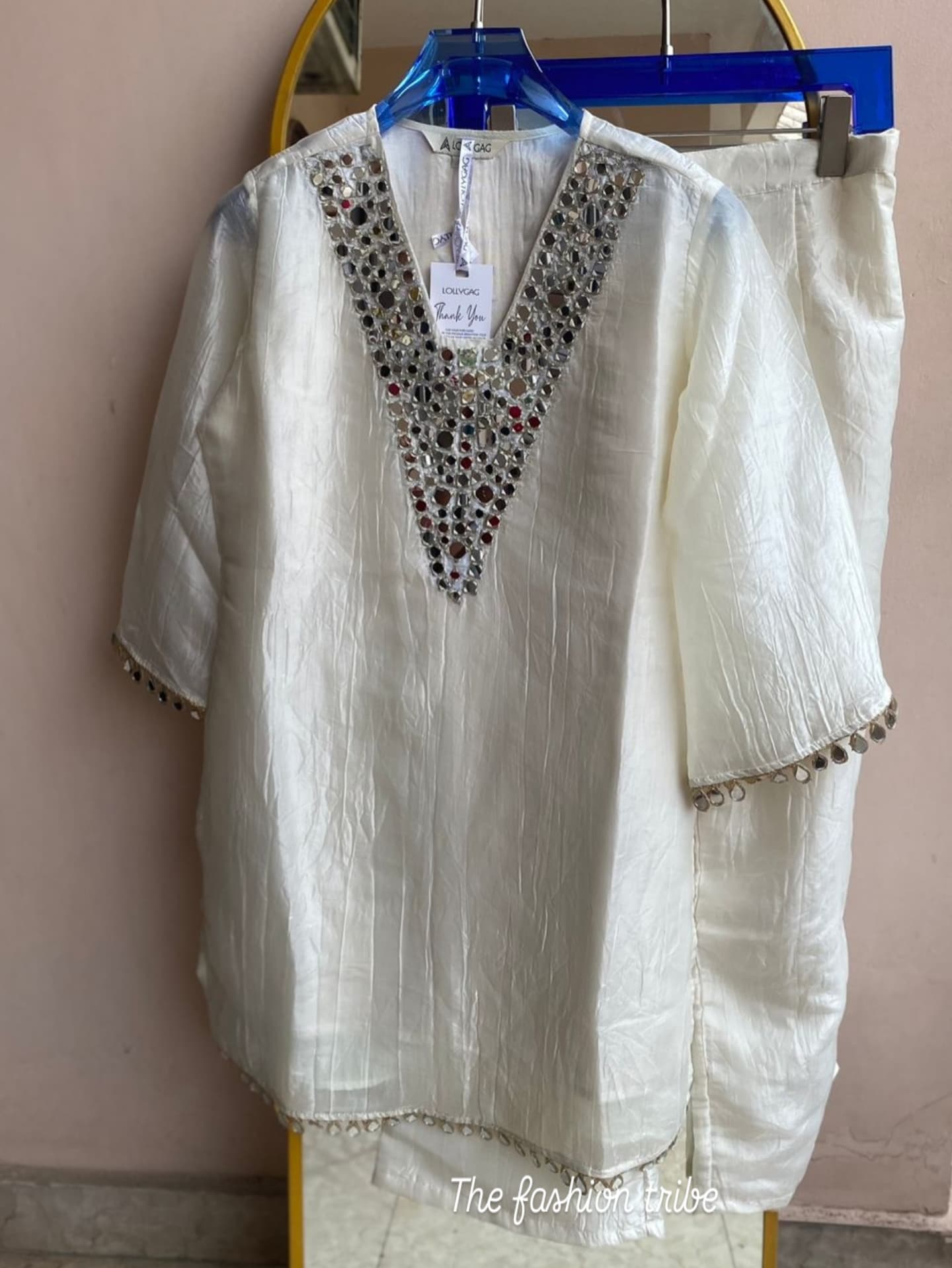 Beautiful Co-Ord Set With Mirror Work FT196