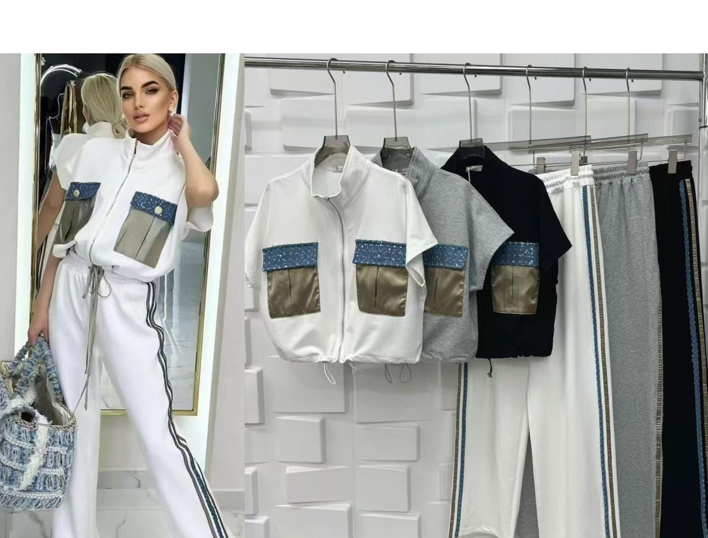 Beautiful Co-Ord Set With Pockets FT105