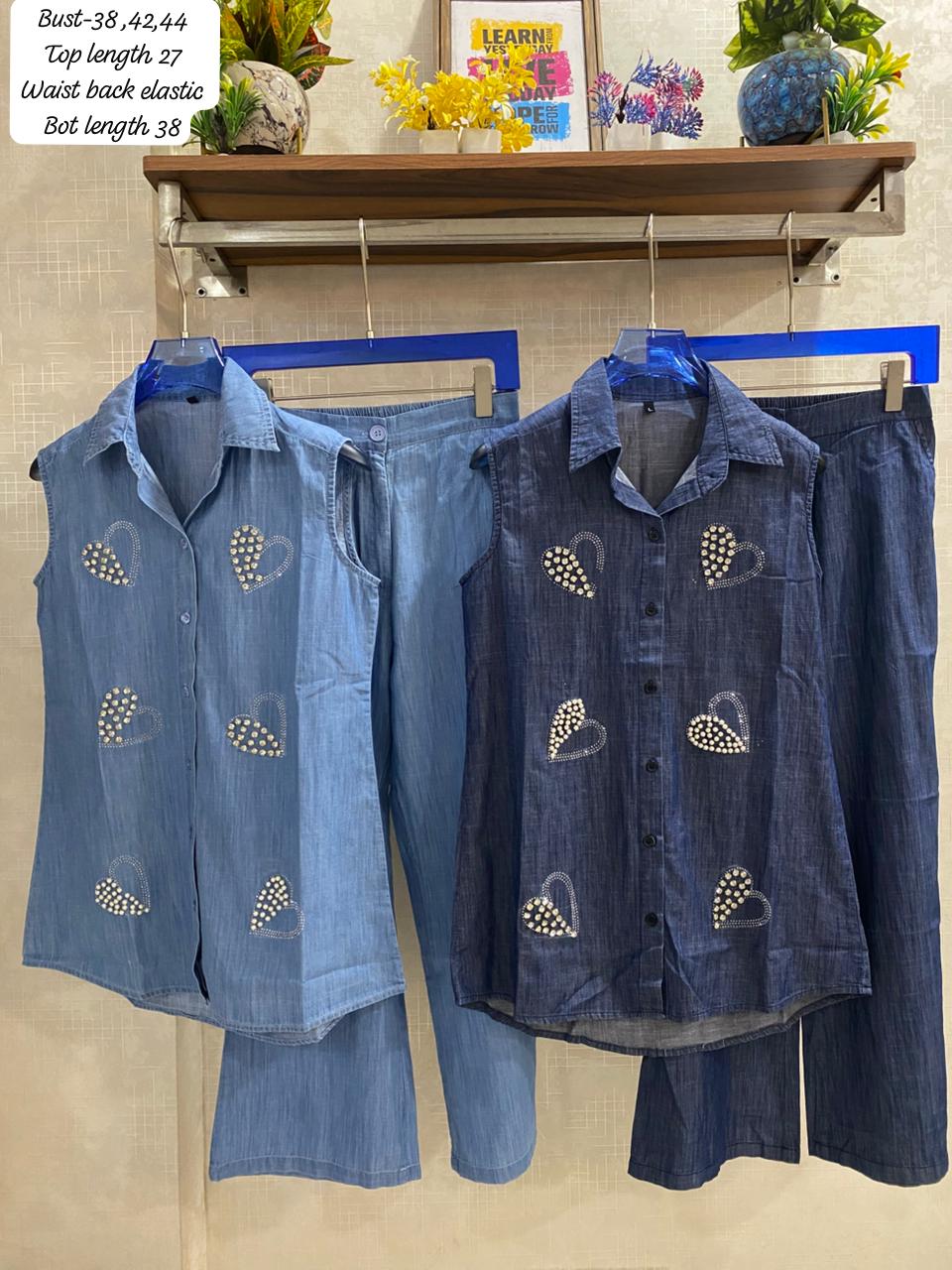 Beautiful Cotton Denim Co-Ord Set FT141