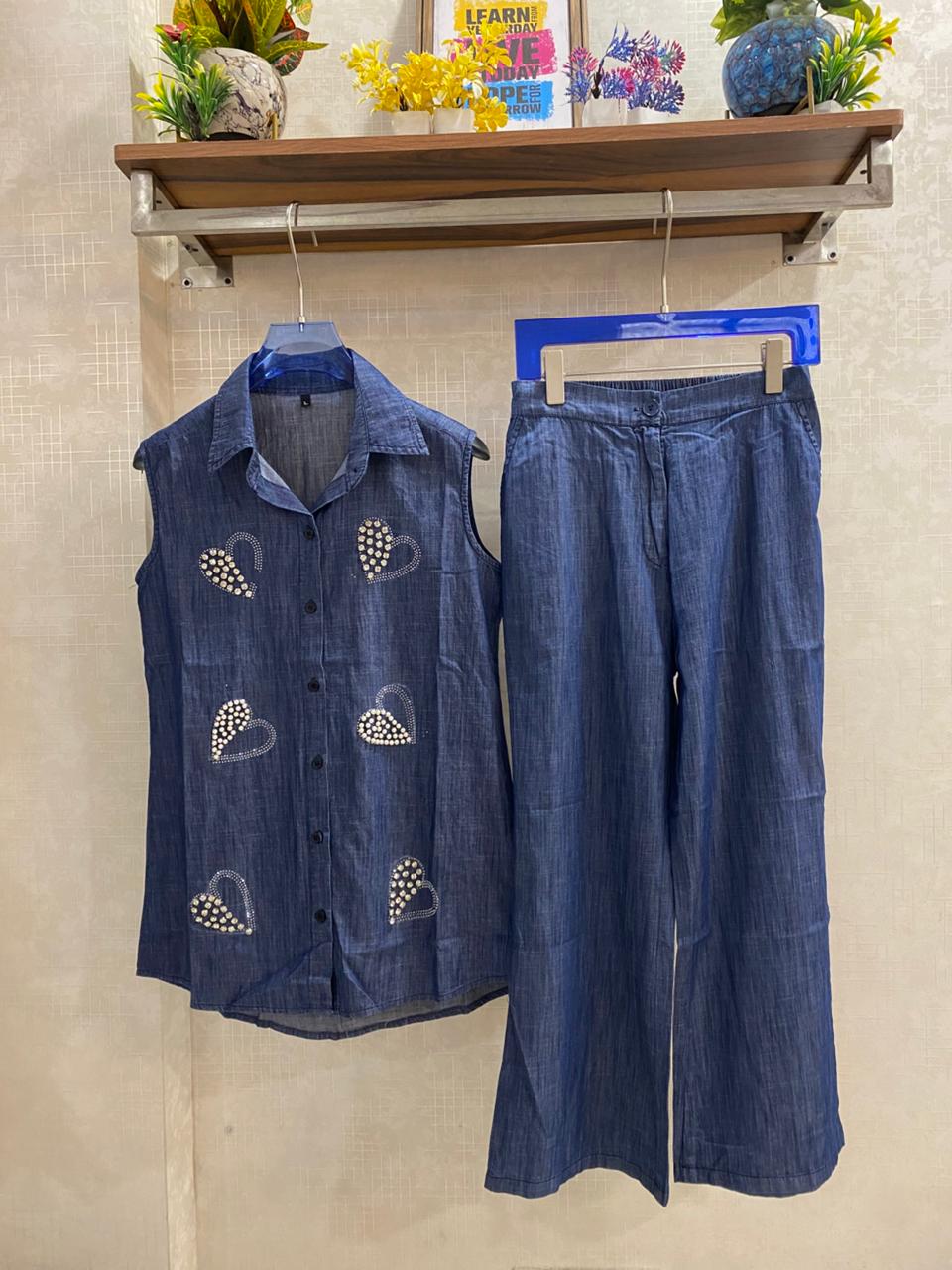 Beautiful Cotton Denim Co-Ord Set FT141