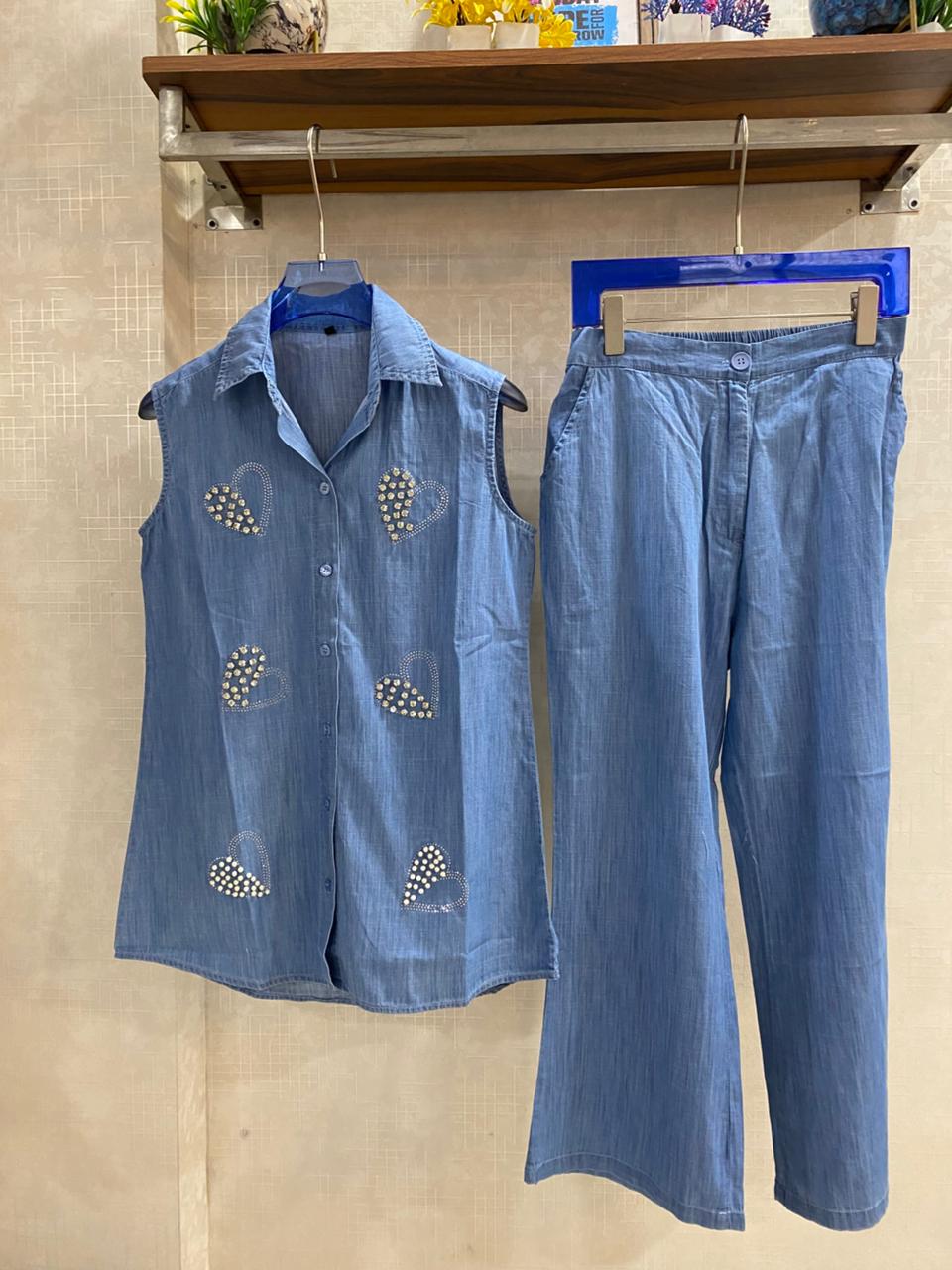 Beautiful Cotton Denim Co-Ord Set FT141
