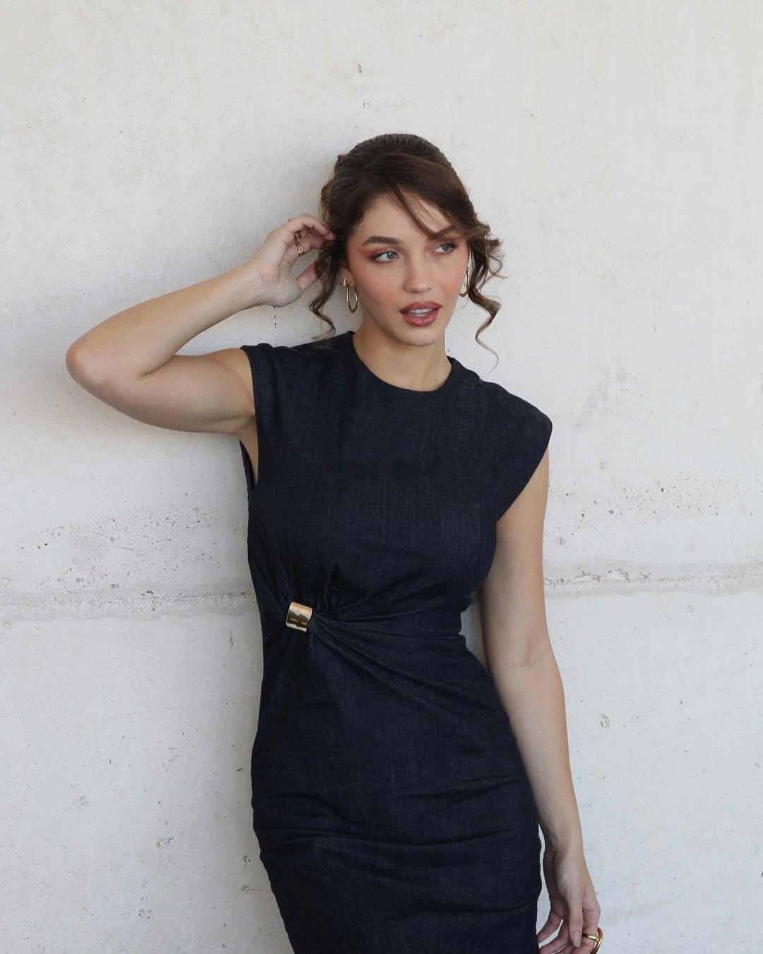 Beautiful Denim Cotton Dress FT045