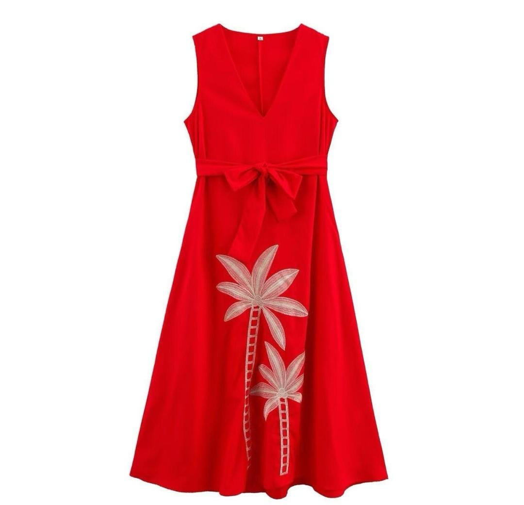 Beautiful Dress With Belt FT049