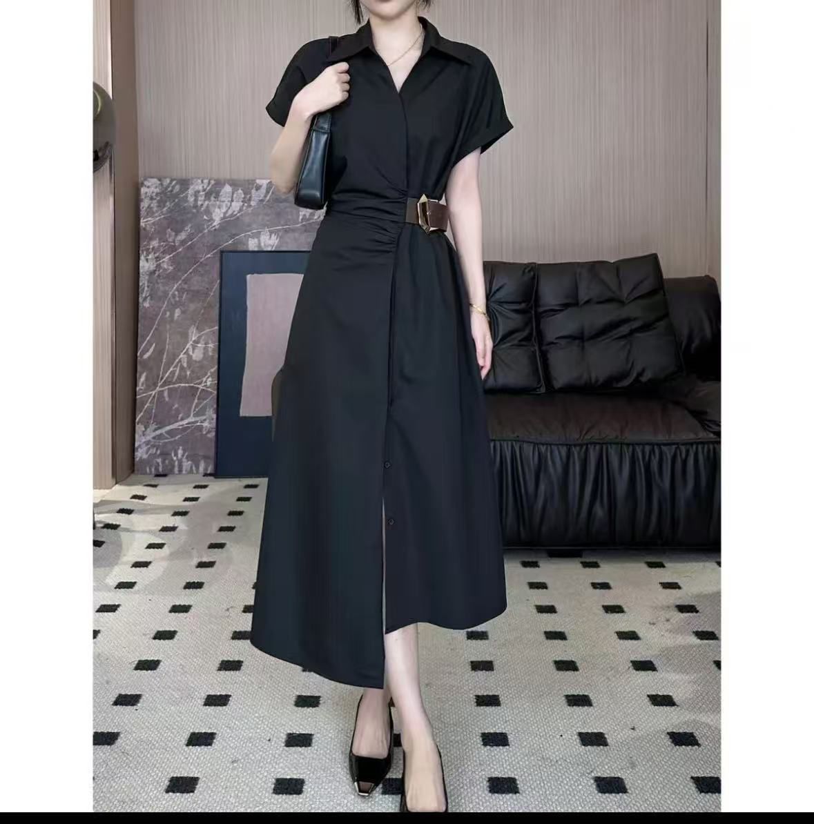 Beautiful Dress With Side Belt FT111