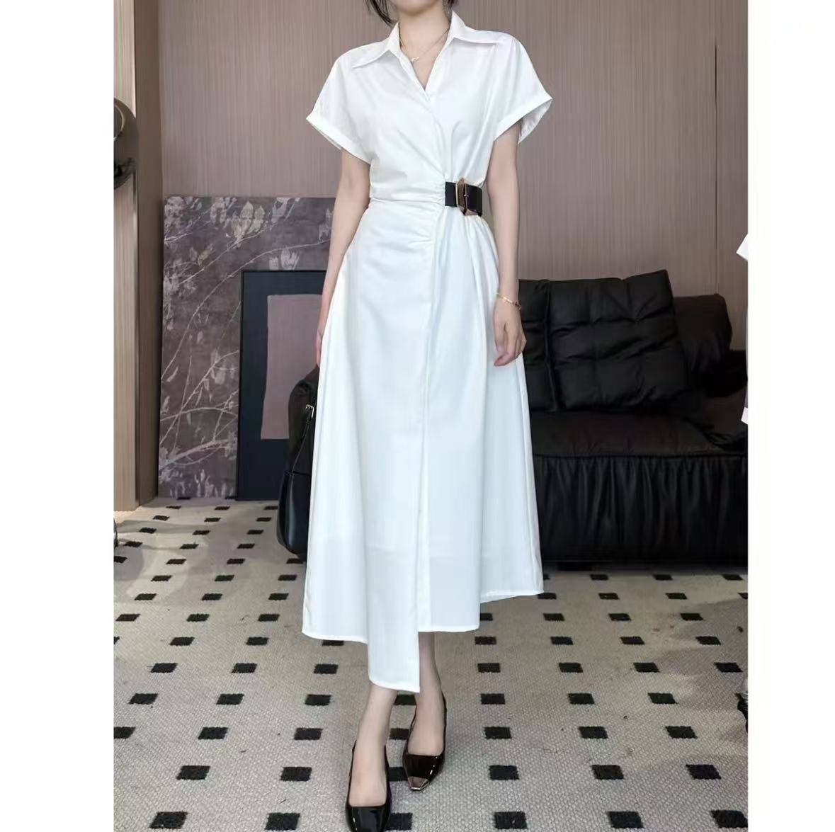 Beautiful Dress With Side Belt FT111