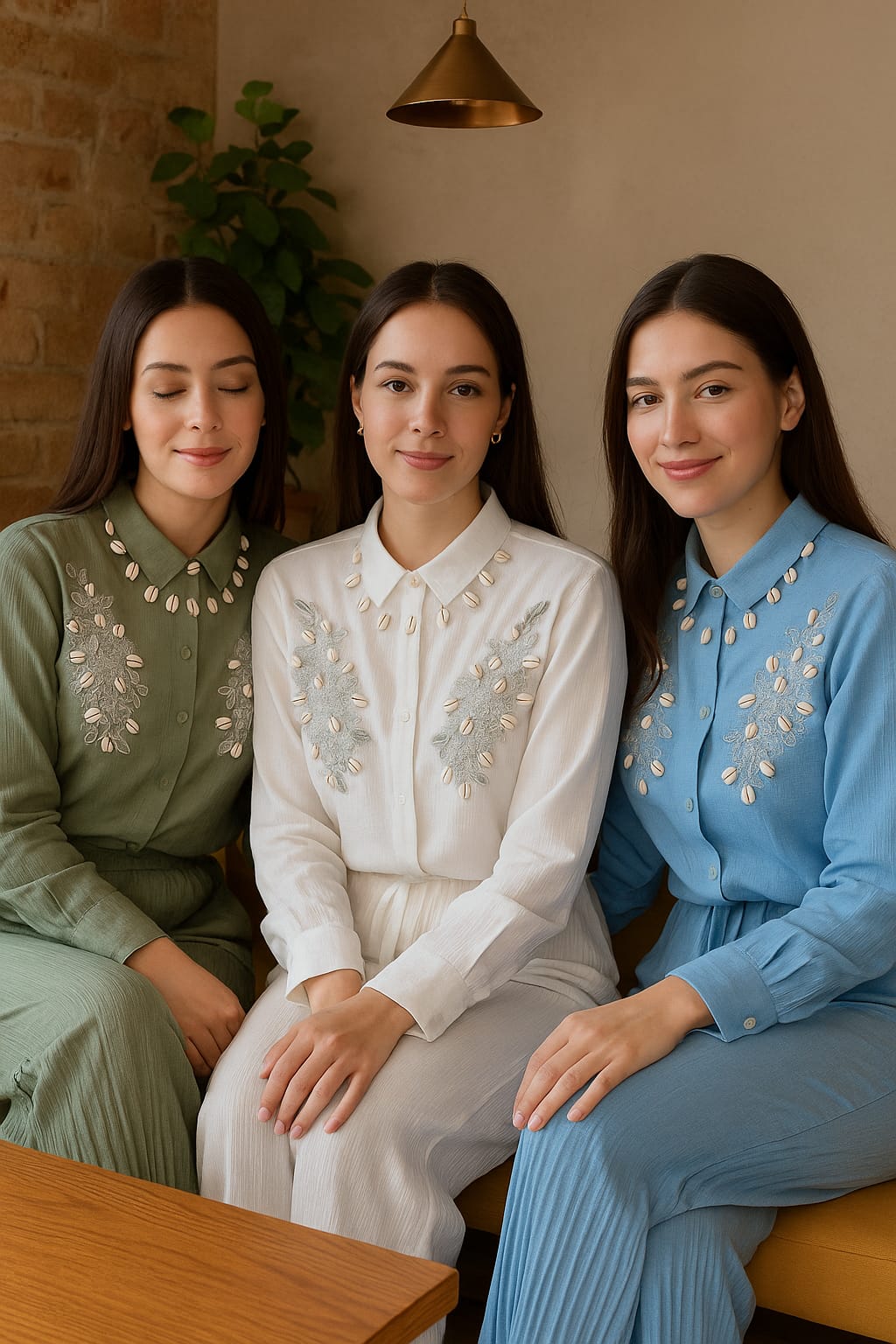 Beautiful Flower Embroidery Co-Ord Set FT150
