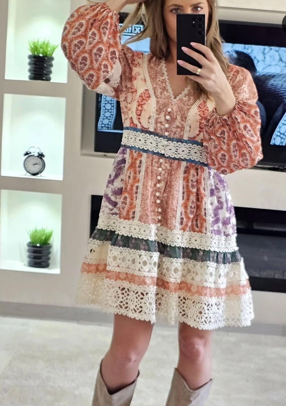 Beautiful Lace Detailed Dress FT106