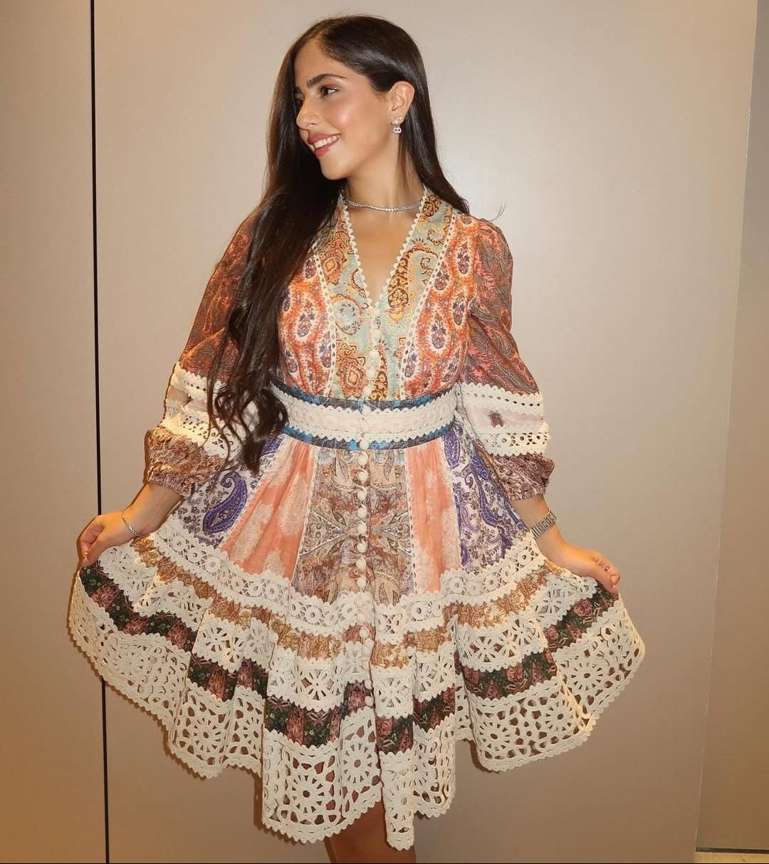 Beautiful Lace Detailed Dress FT106