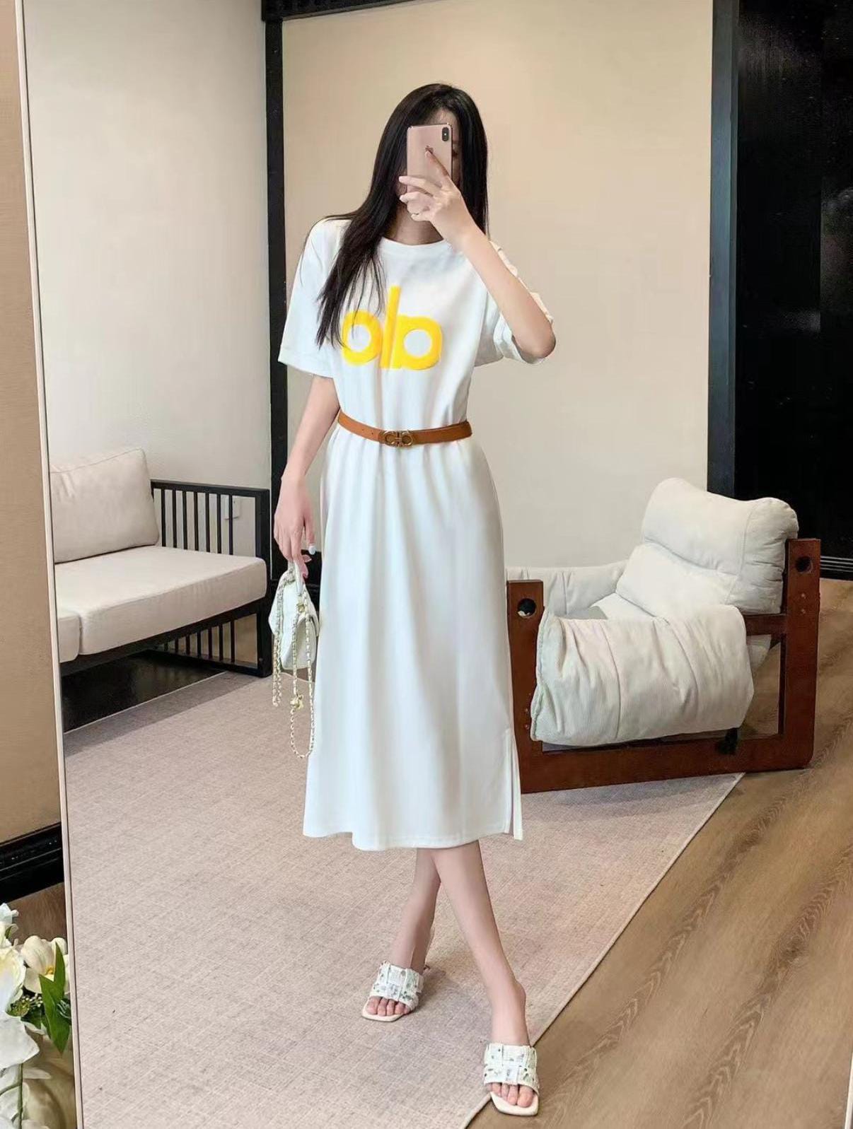 Beautiful Long Dress With Belt FT142