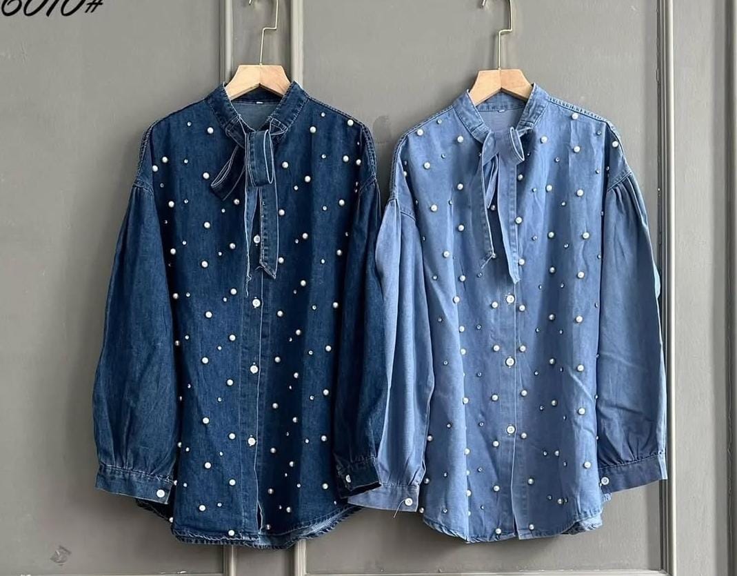Beautiful Pearl Denim Shirt FT129