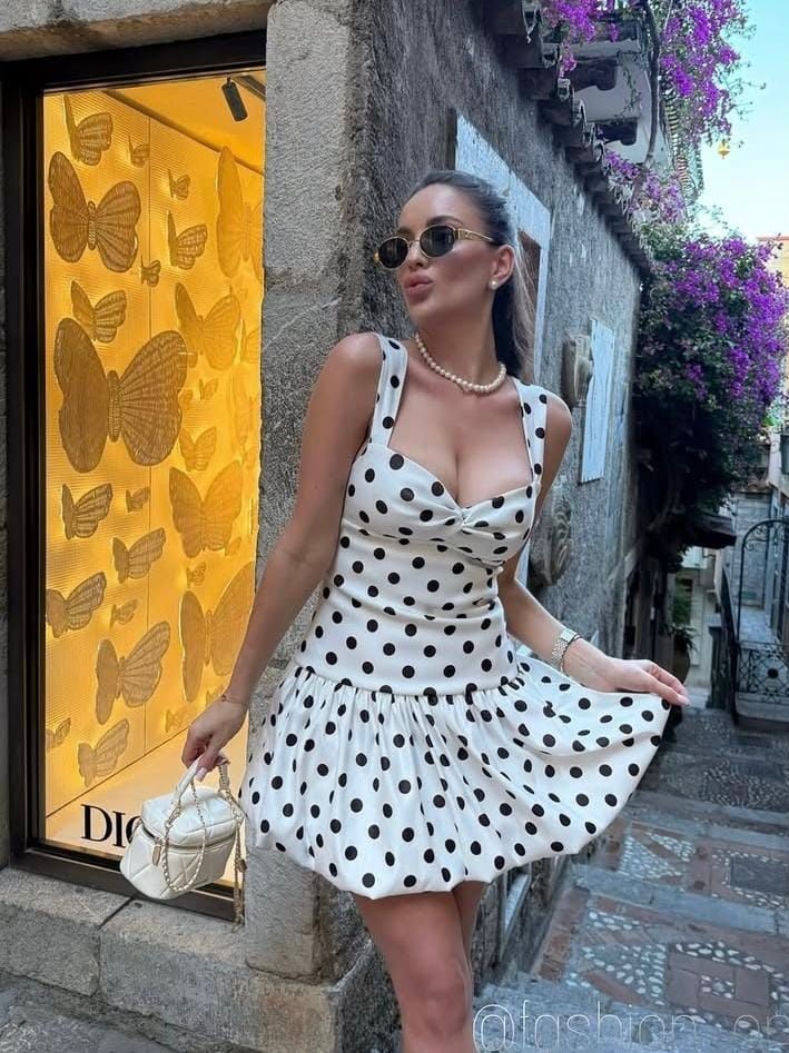 Beautiful Polka Dot Dress FT162