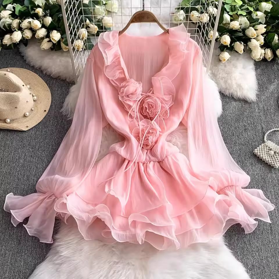 Beautiful Ruffle Dress FT163