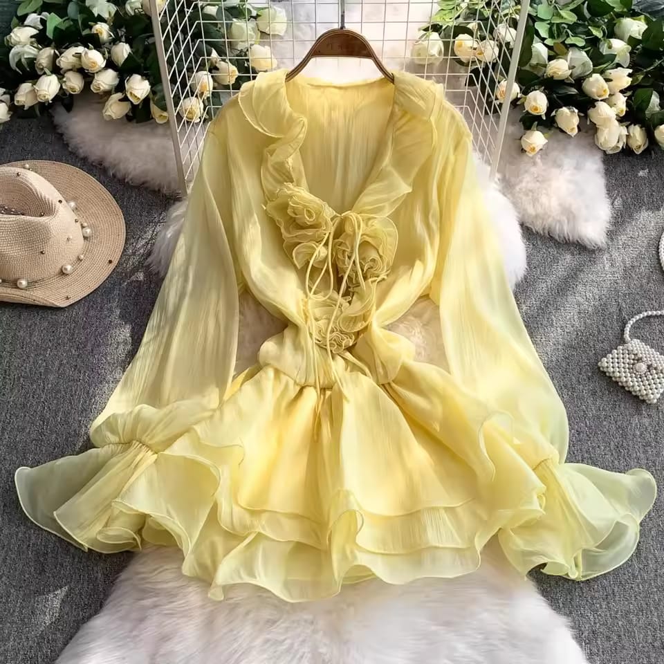 Beautiful Ruffle Dress FT163