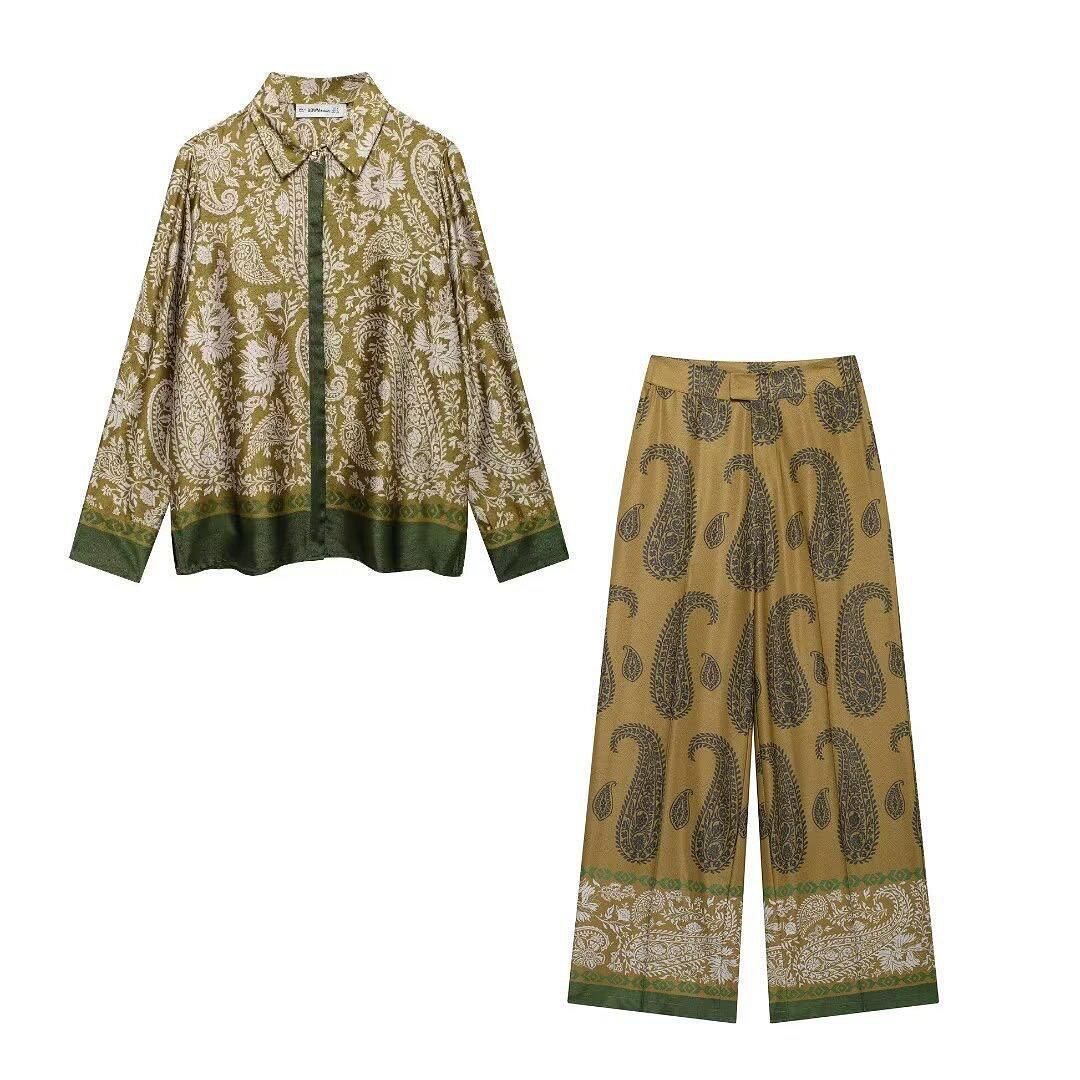 Beautiful Satin Printed Co-Ord Set FT140