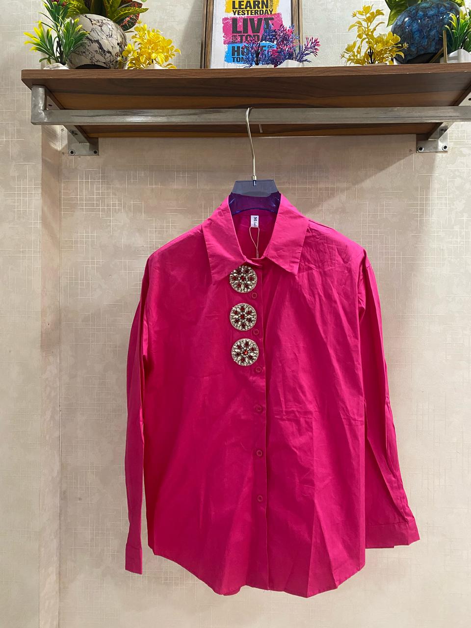 Beautiful Shirt With Stone Buttons FT051