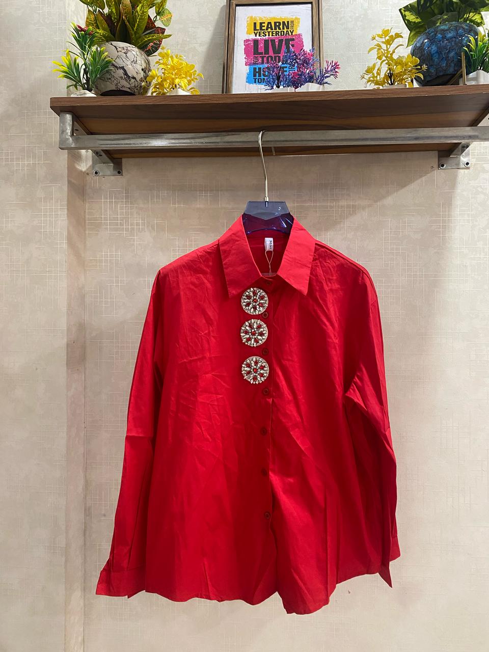 Beautiful Shirt With Stone Buttons FT051