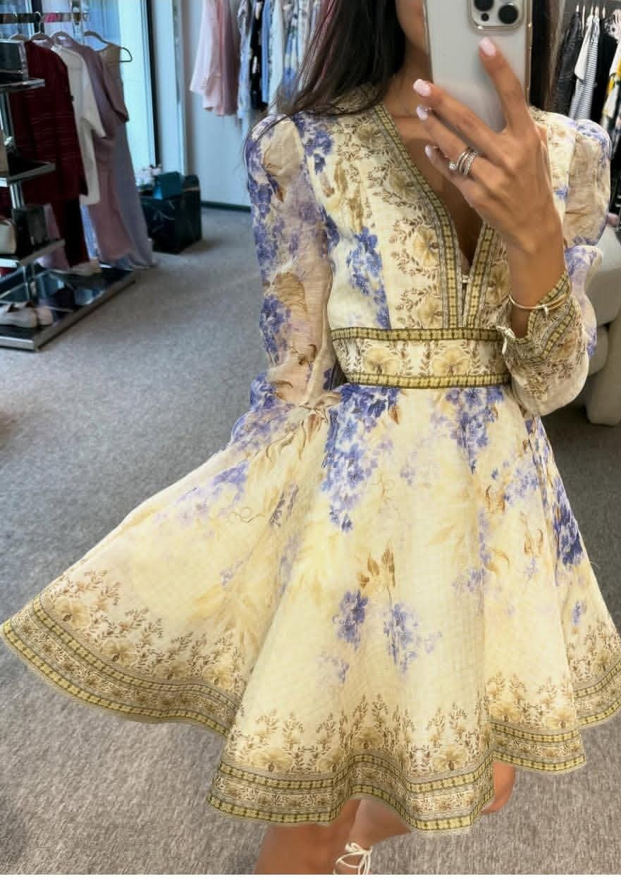 Beautiful Short Printed Dress FT133