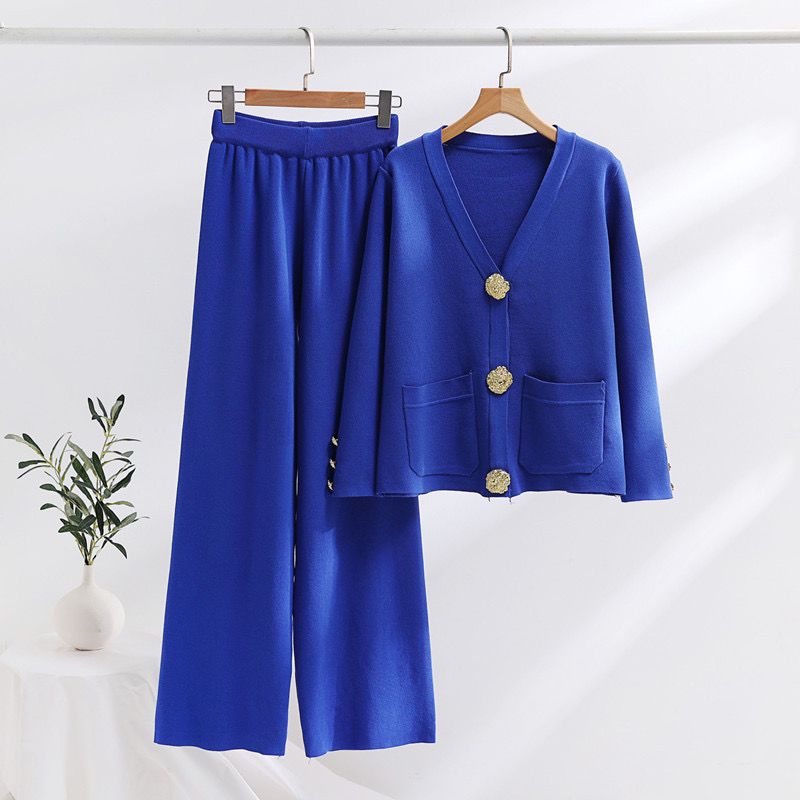 Beautiful Woollen Cord Set With Front Pockets FT002