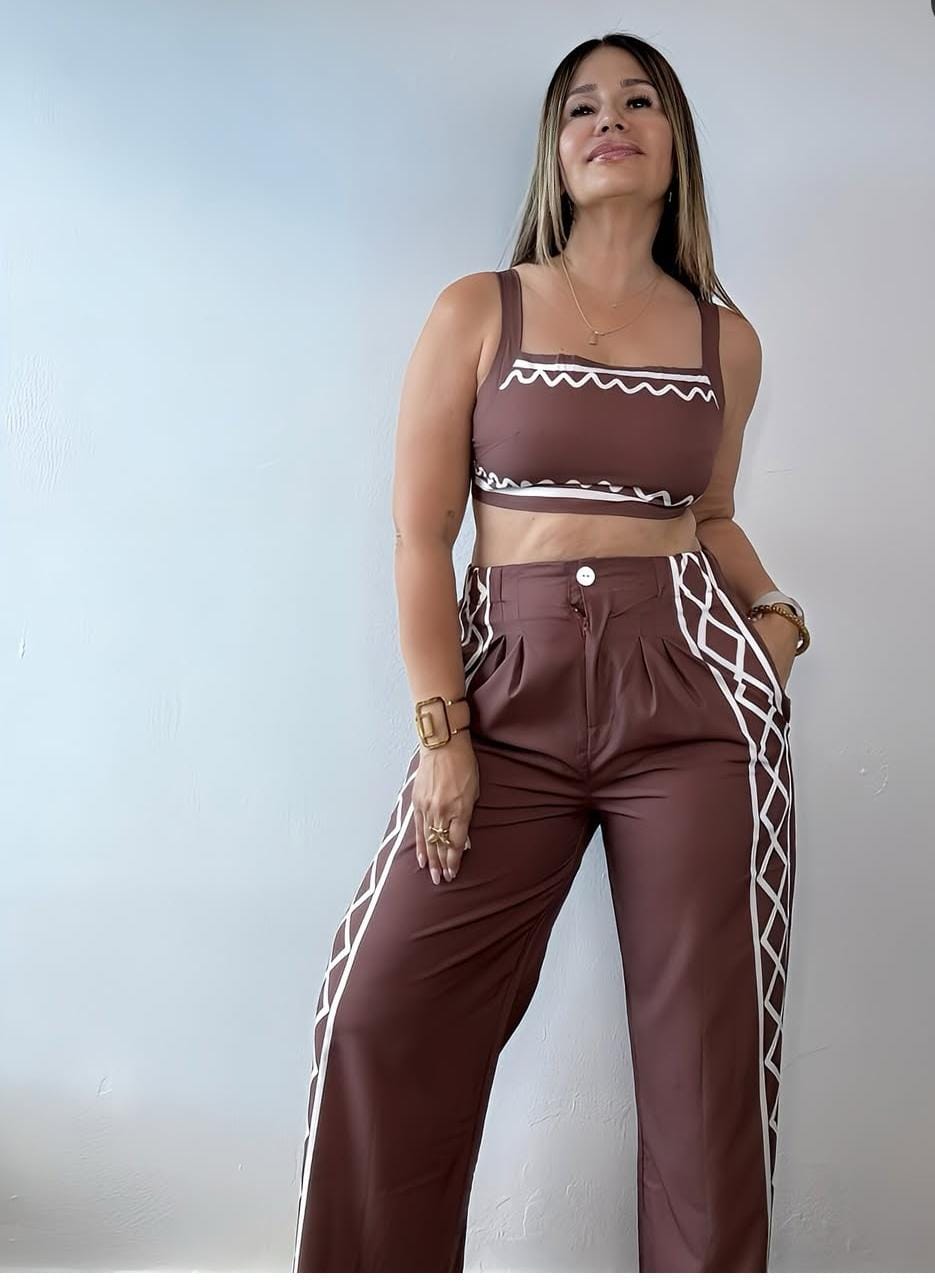 Beautiful Zig Wave Co-Ord Set FT202