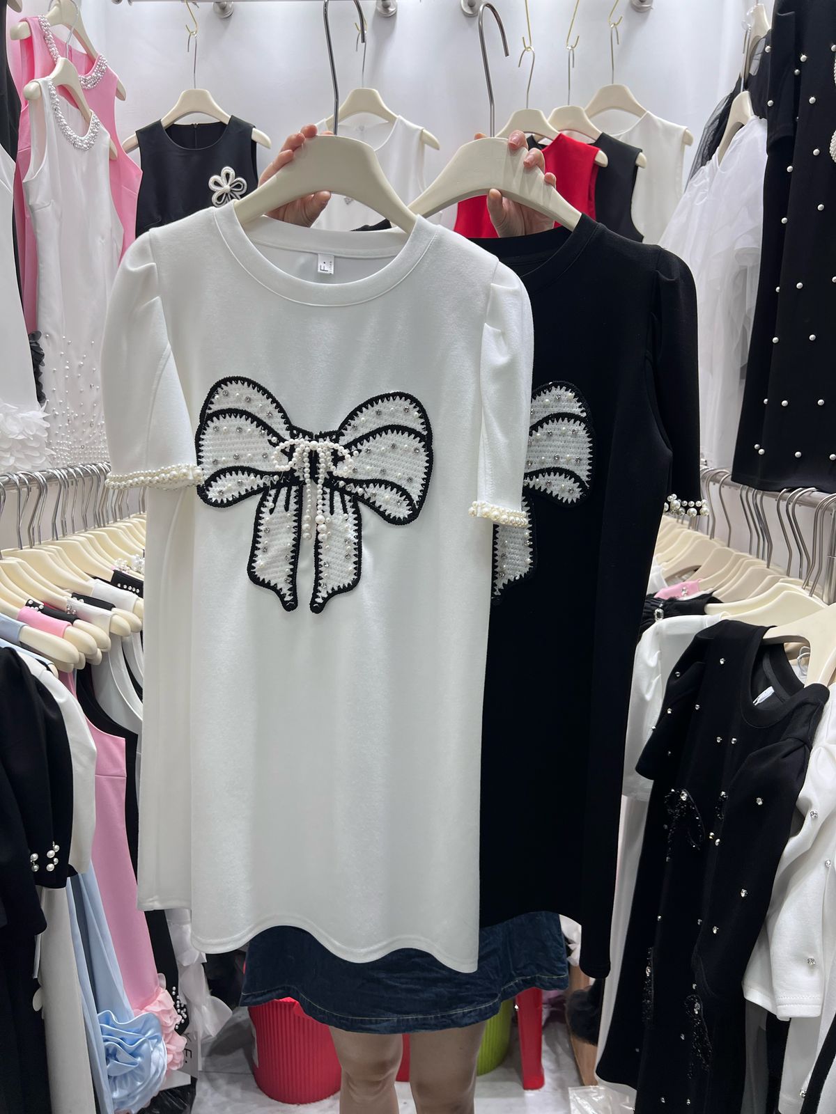 Bow Embellished Dress FT097