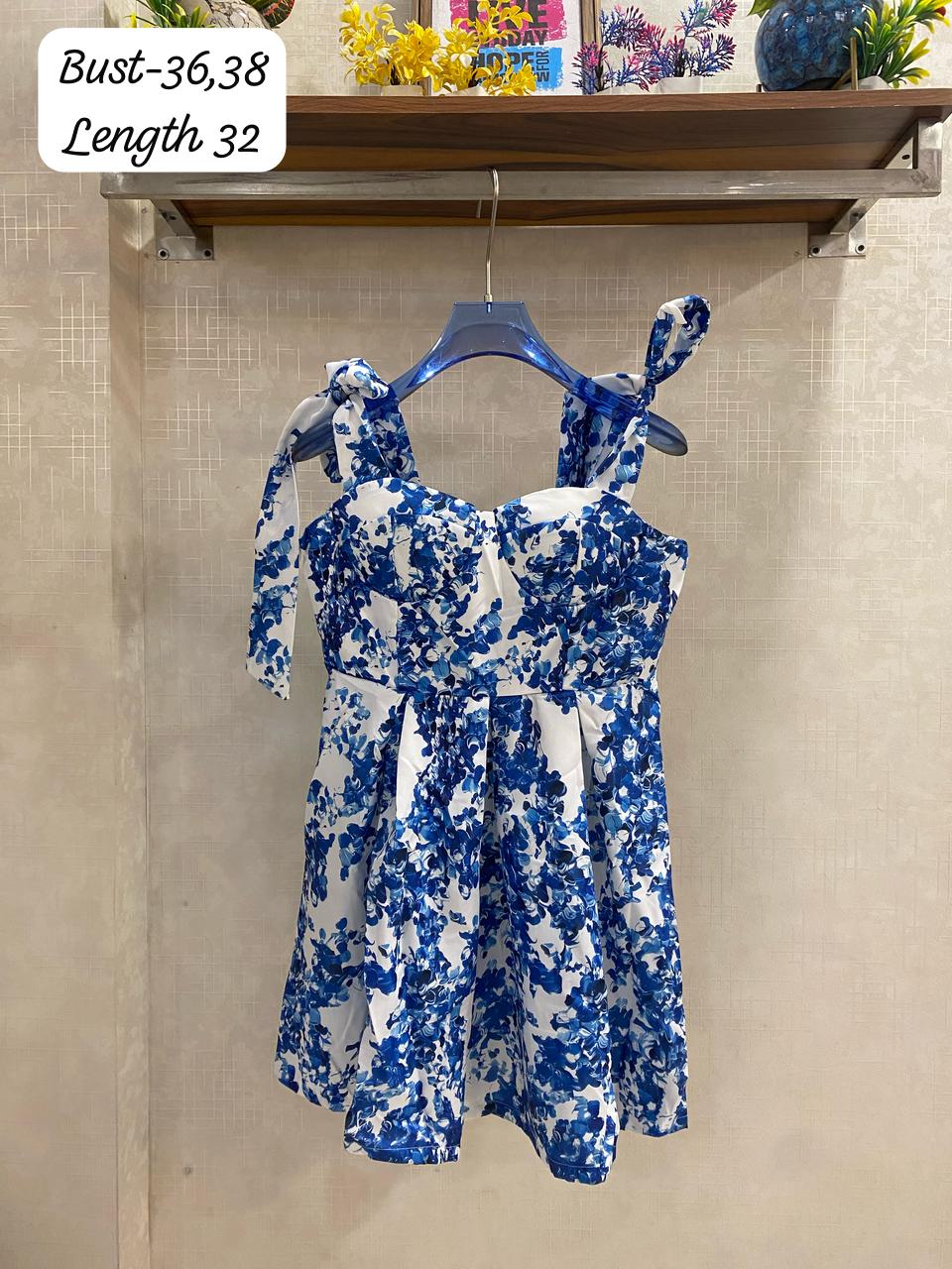 Bow Strap Mini Dress FT037