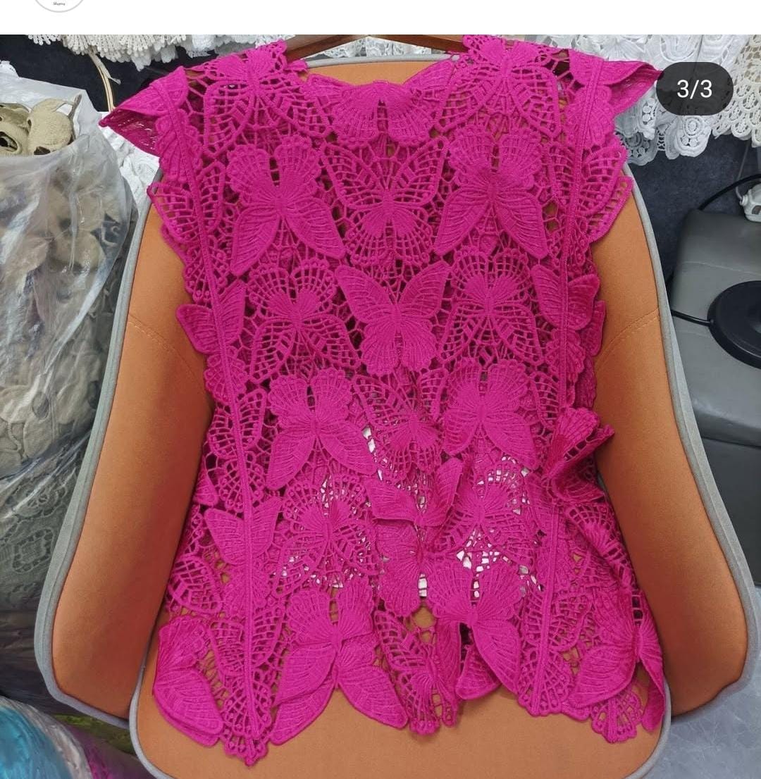 Butterfly Crochet Top FT093