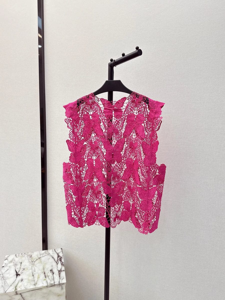 Butterfly Crochet Top FT093