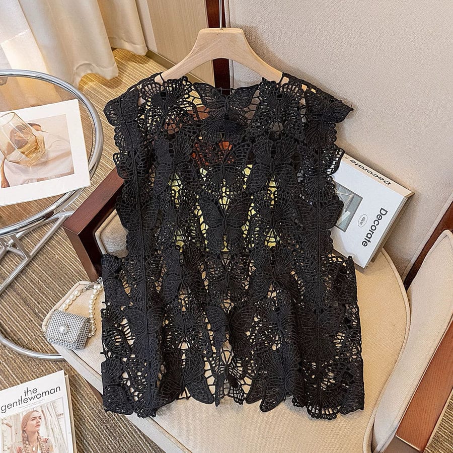 Butterfly Crochet Top FT093