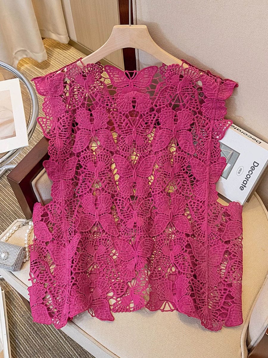 Butterfly Crochet Top FT093