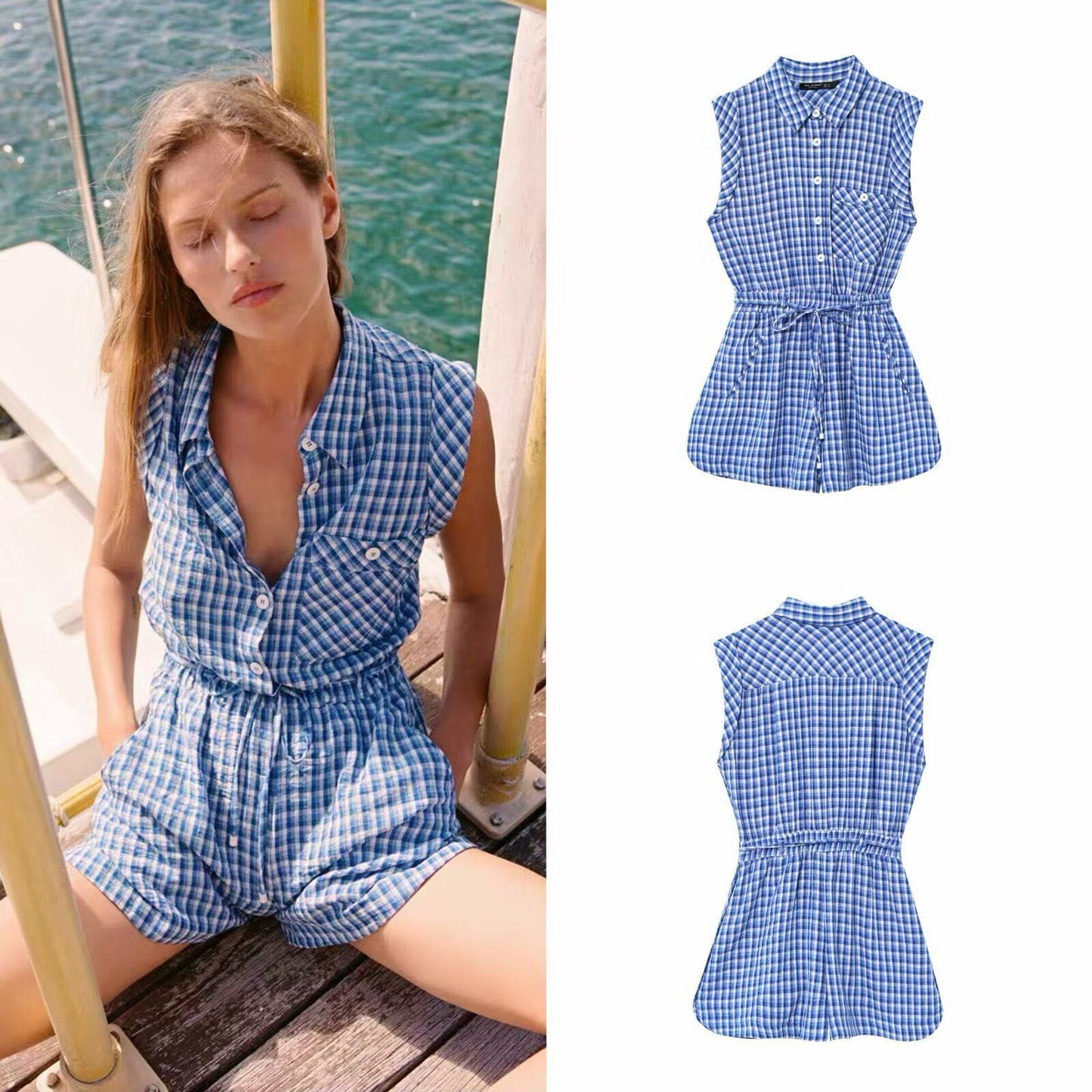 Checkered Jumpsuit FT031