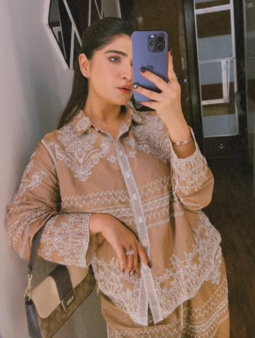 Cotton Premium Embroidered Co-Ord Set FT069