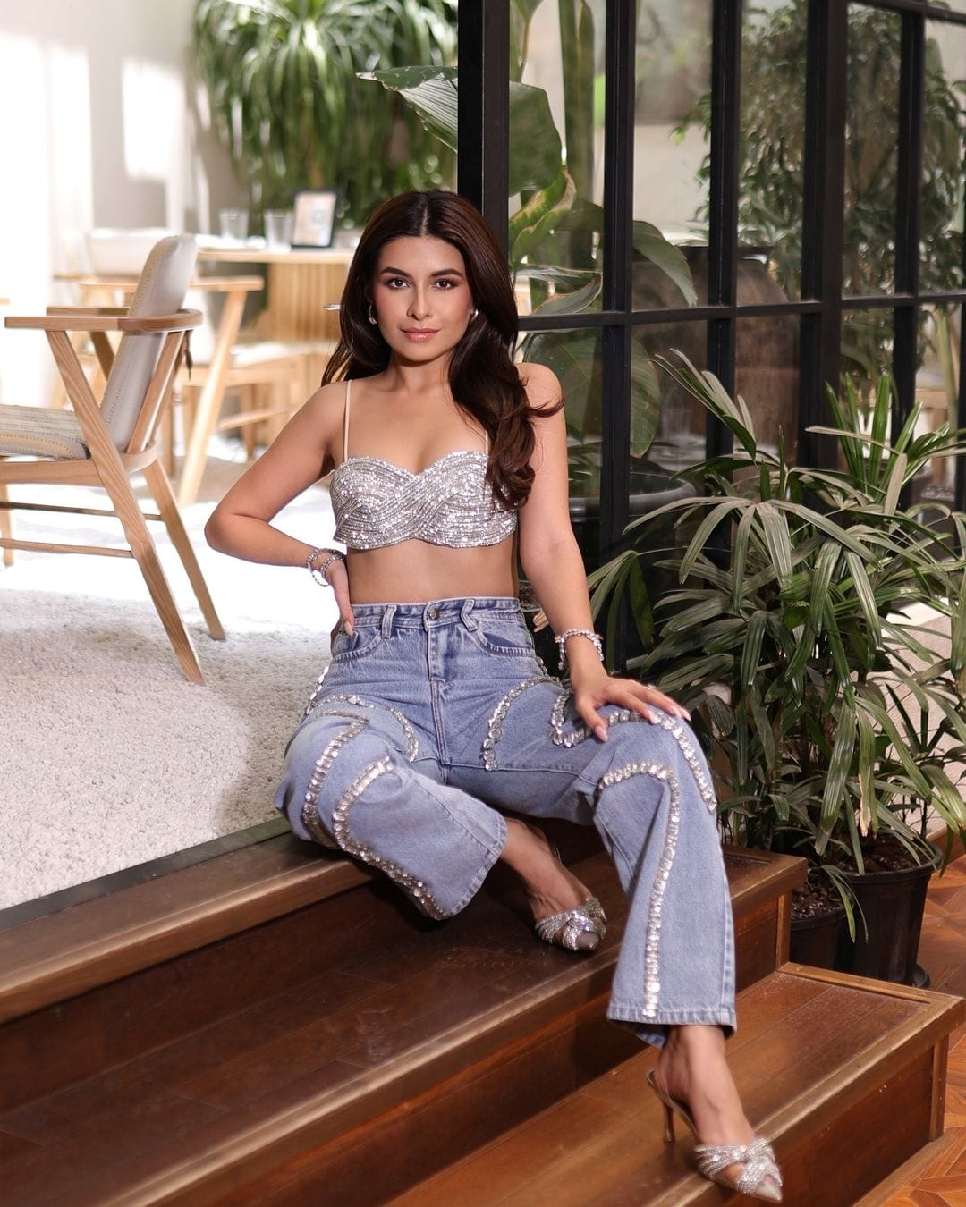 Denim Exclusive Rhinestone Pants FT079
