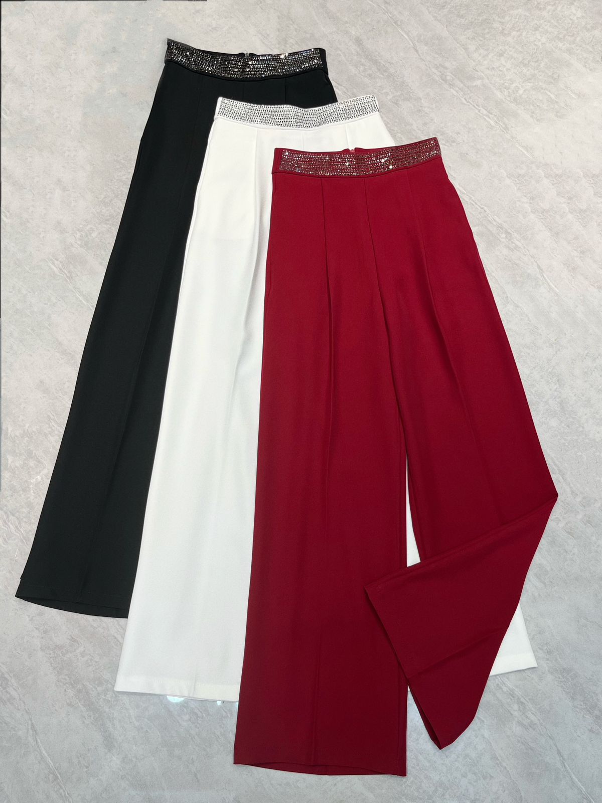 Embellished High Waist Pant FT207