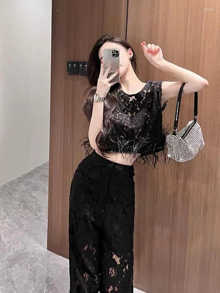 Feather Crochet Co-Ord Set FT062