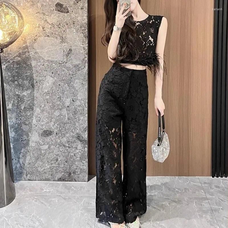 Feather Crochet Co-Ord Set FT062