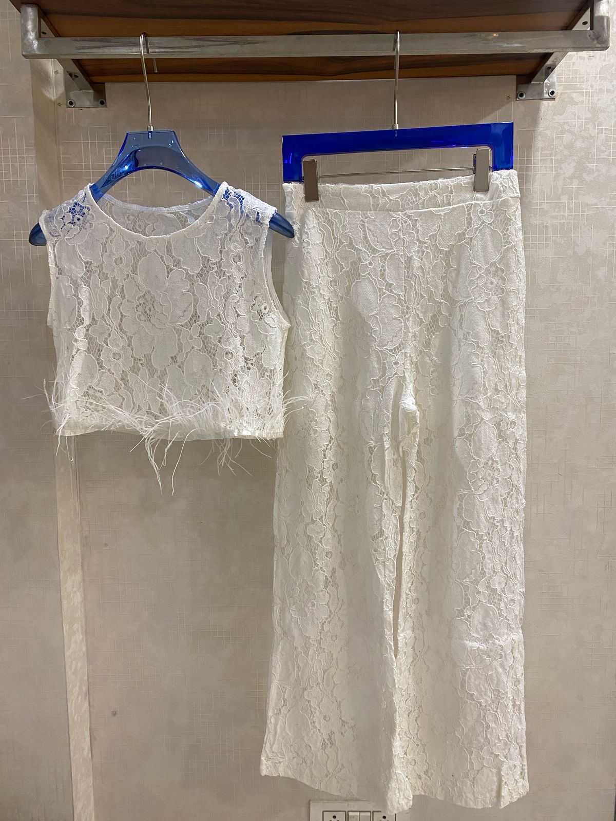 Feather Crochet Co-Ord Set FT062