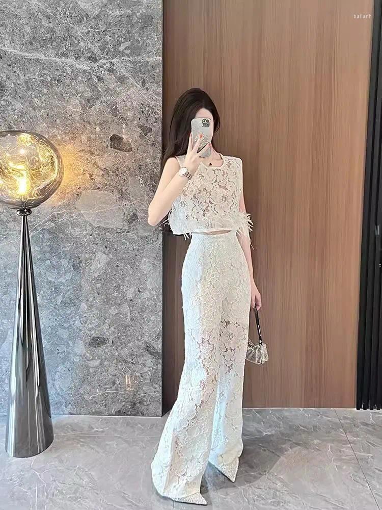 Feather Crochet Co-Ord Set FT062