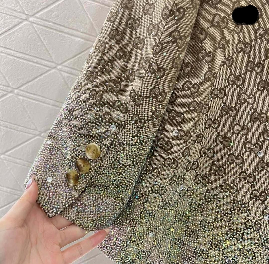 Branded Blazer With Stone Embellishments FT268