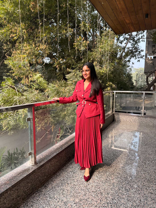 Pavitra’s Inspired Blazer And Skirt Set FT611