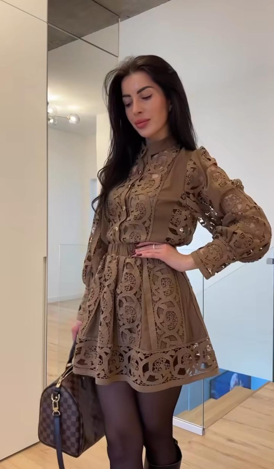 Luxe Crochet Skirt Set With Inner FT216