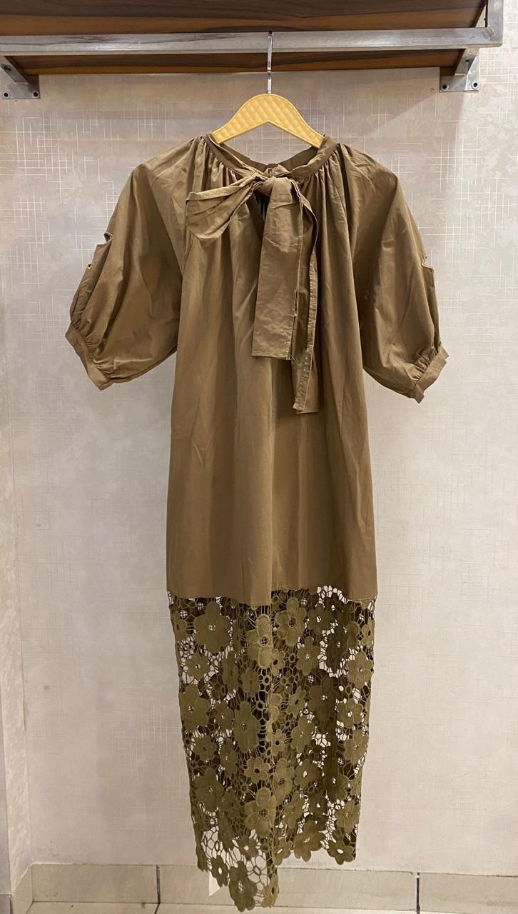 Mocha Bloom Dress FT209