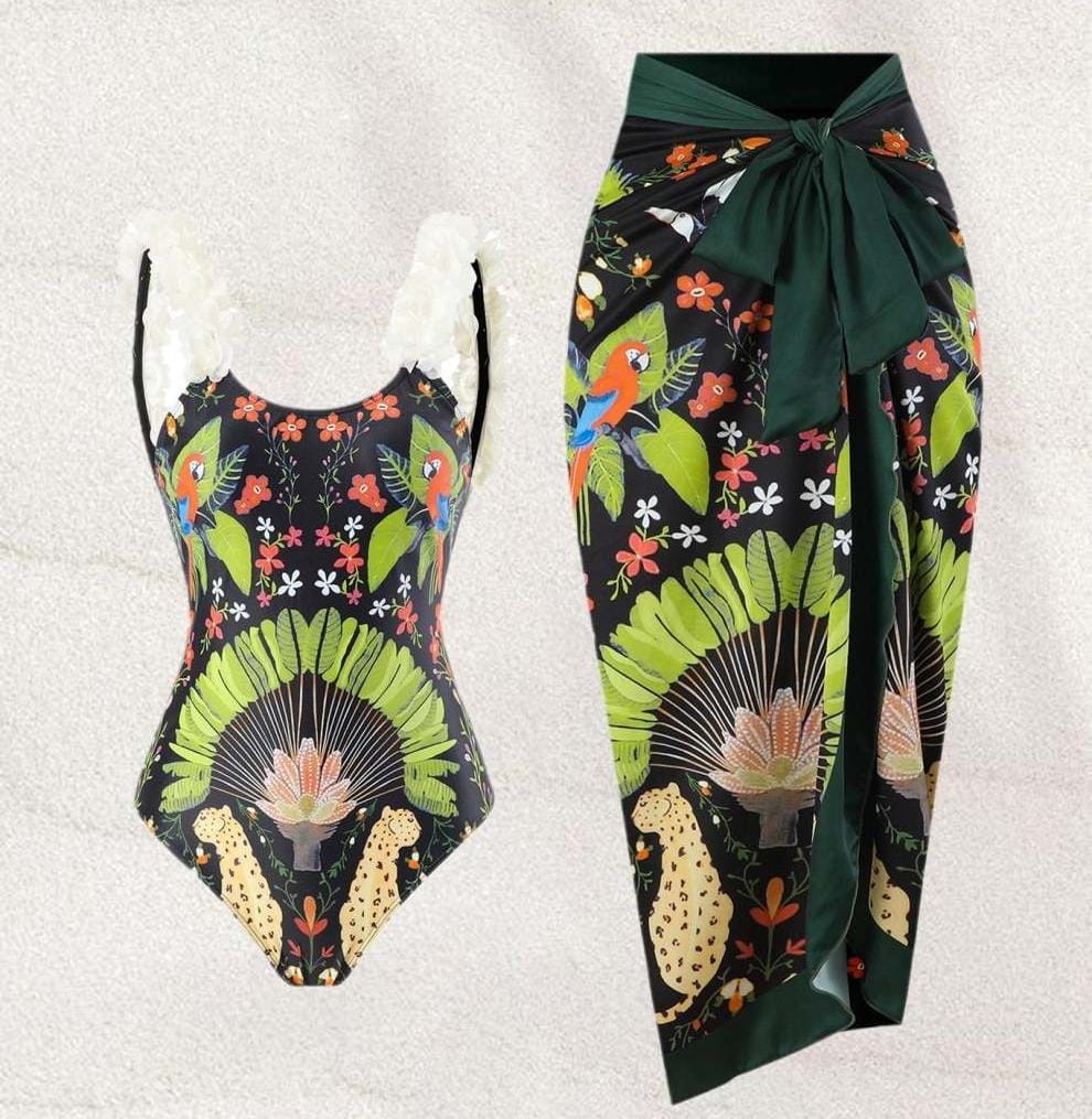 New Swimsuit With Sarong FT025
